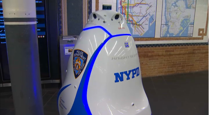 Security robot is introduced to NYC subway to combat crime
