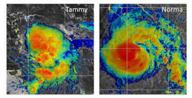 Twin hurricanes Norma and Tammy pose dual threats in the Eastern Pacific